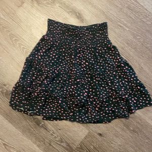 Dark green and pink leopard print ASOS skirt